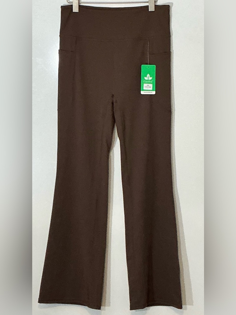 Copyleaf Yoga Pants Womens Large High Rise Flare Leggings Bootcut Pockets NWT